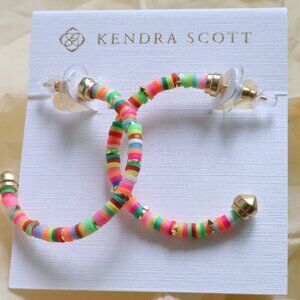 ❤️ Kendra Scott Reece Gold Neon Mix Small Hoop Earrings ❤️
